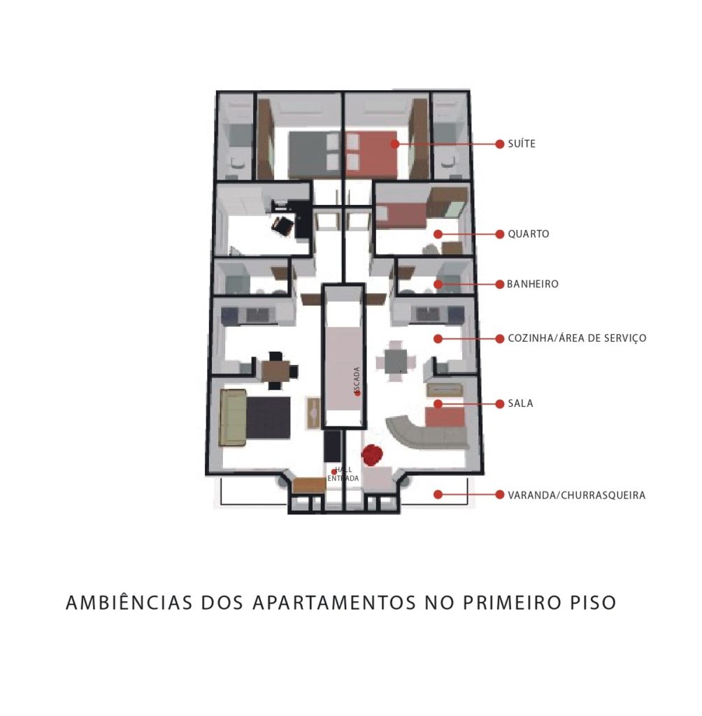 Apartamentos Primeiro Andar Ed. Manoel Gervázio - Proprieta Construtora - Green Village - Palhoça